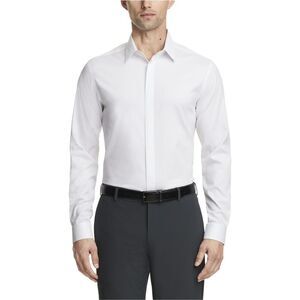 Calvin Klein Mens Infinite Color Sustainable Button Down Dress Shirt, White, ...